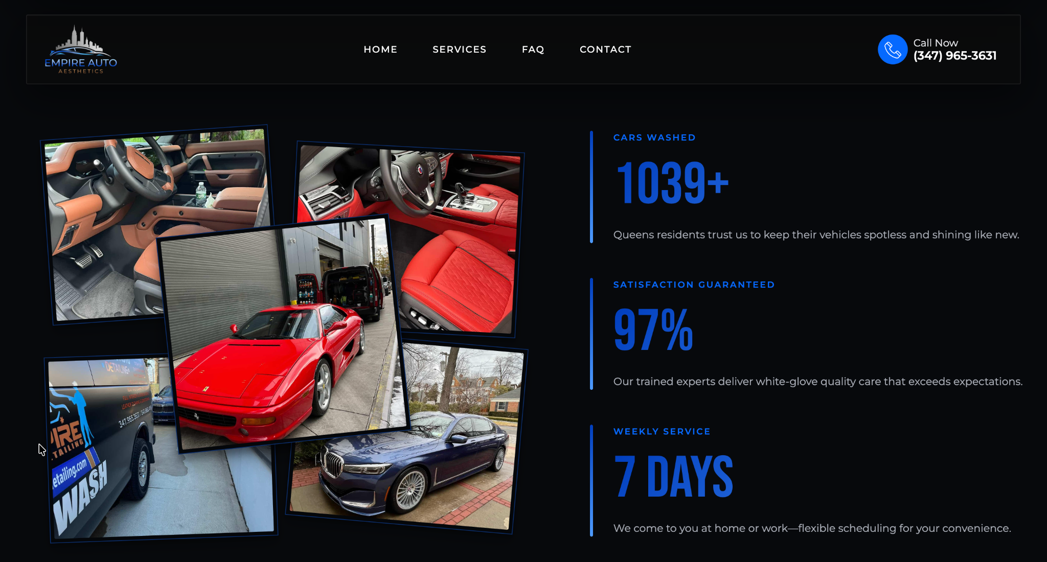Empire Auto Aesthetics website screenshot